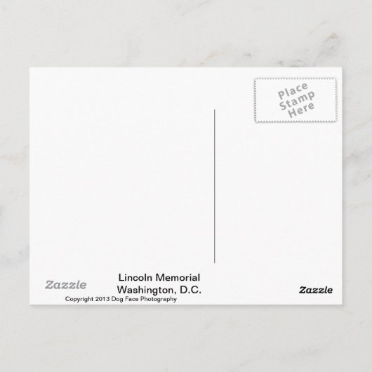 Lincoln Memorial Briefkaart (Achterkant)