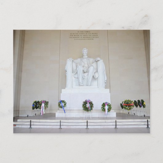 Lincoln Memorial. Briefkaart (Voorkant)