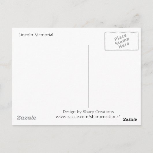 Lincoln Memorial Briefkaart (Achterkant)