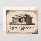 Lincoln Memorial Briefkaart (Voorkant / Achterkant)