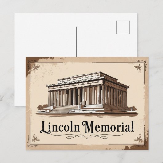 Lincoln Memorial Briefkaart (Voorkant / Achterkant)