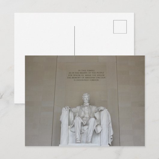 Lincoln Memorial Briefkaart Washington DC Field Tr (Voorkant / Achterkant)