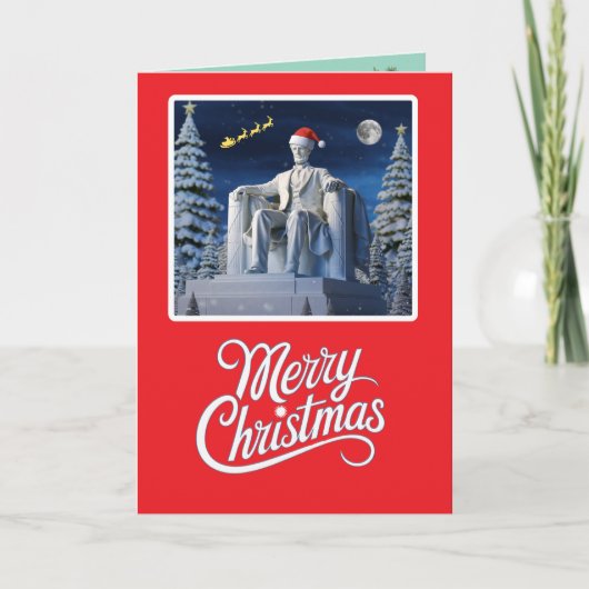 Lincoln Memorial Christmas Kaart (Voorkant)