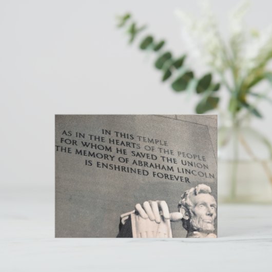 Lincoln Memorial citaat Briefkaart (Staand voorkant)