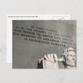 Lincoln Memorial citaat Briefkaart (Voorkant / Achterkant)