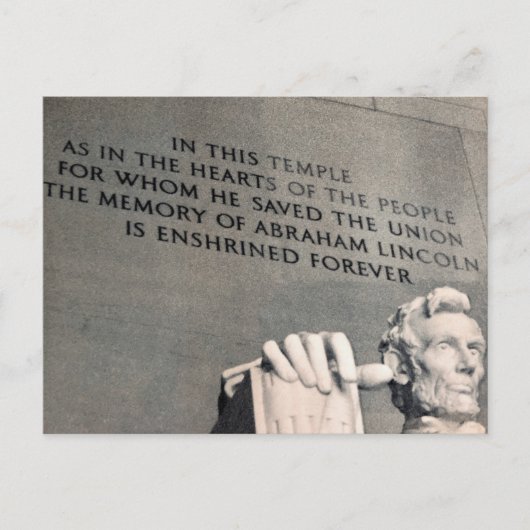 Lincoln Memorial citaat Briefkaart (Voorkant)