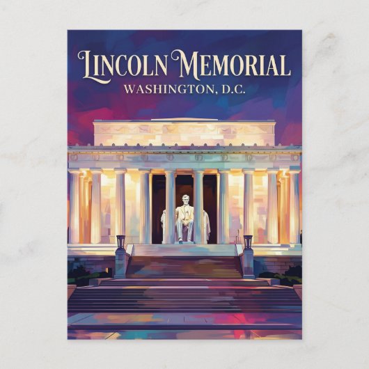 Lincoln Memorial District of Columbia Briefkaart (Voorkant)