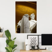 Lincoln Memorial door Diacritical Poster (Thuiskantoor)