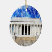 Lincoln Memorial gevel in waterverf Keramisch Ornament (Rechts)