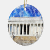 Lincoln Memorial gevel in waterverf Keramisch Ornament (Links)