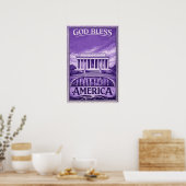 Lincoln Memorial - God Bless America Poster (Keuken)