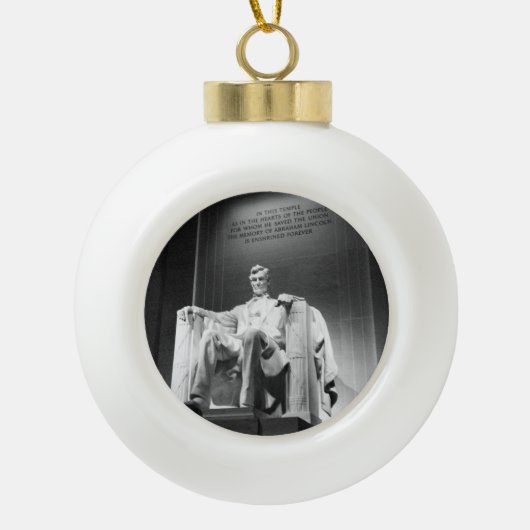 Lincoln Memorial Keramische Bal Ornament (Voorkant)
