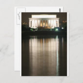 Lincoln Memorial Night Reflection Briefkaart (Voorkant / Achterkant)