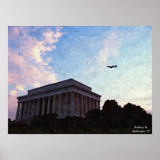 Lincoln Memorial Oil Painting Poster (Voorkant)