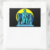 Lincoln Memorial Rechthoekige Sticker (Tas)