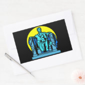 Lincoln Memorial Rechthoekige Sticker (Envelop)