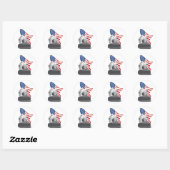 lincoln memorial ronde sticker (Vel)