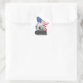 lincoln memorial ronde sticker (Tas)