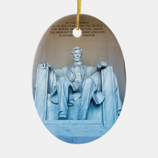 Lincoln Memorial sculptuur Washington DC Keramisch Ornament (Voorkant)