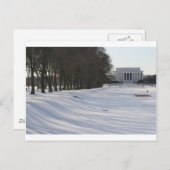 Lincoln Memorial Snow Briefkaart (Voorkant / Achterkant)