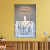 Lincoln Memorial Statue with Quote Inscription can Canvas Afdruk (Insitu (Woonkamer))