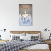 Lincoln Memorial Statue with Quote Inscription can Canvas Afdruk (Insitu (Slaapkamer))