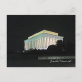 Lincoln Memorial tijdens de nacht van Washington D Briefkaart (Voorkant)