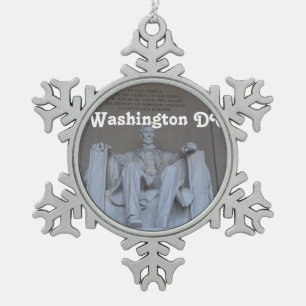 Lincoln Memorial Tin Sneeuwvlok Ornament