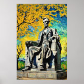 Lincoln Memorial Van Gogh Schilderkunst Poster (Voorkant)