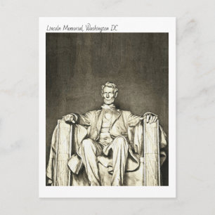 Lincoln Memorial, Washington DC aquarel Briefkaart