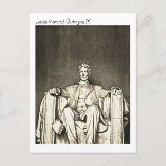 Lincoln Memorial, Washington DC aquarel Briefkaart (Voorkant)