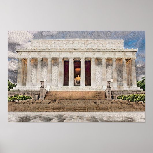 Lincoln Memorial, Washington DC Poster (Voorkant)