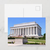 Lincoln Memorial Washington DC Reis Briefkaart (Voorkant / Achterkant)
