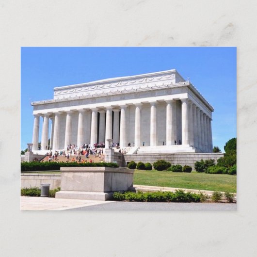 Lincoln Memorial Washington DC Reis Briefkaart (Voorkant)