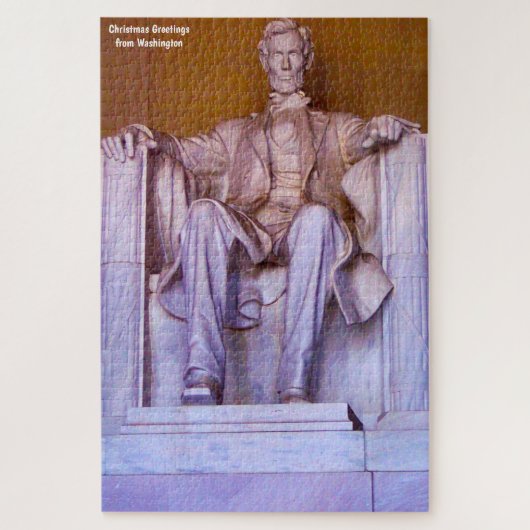 Lincoln Memorial Washington. Jigzaag Puzzle Legpuzzel (Verticaal)