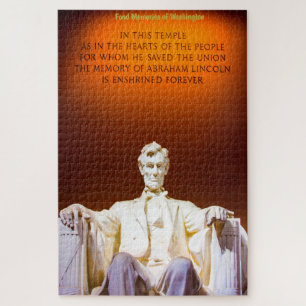 Lincoln Memorial Washington. Jigzaag Puzzle Legpuzzel