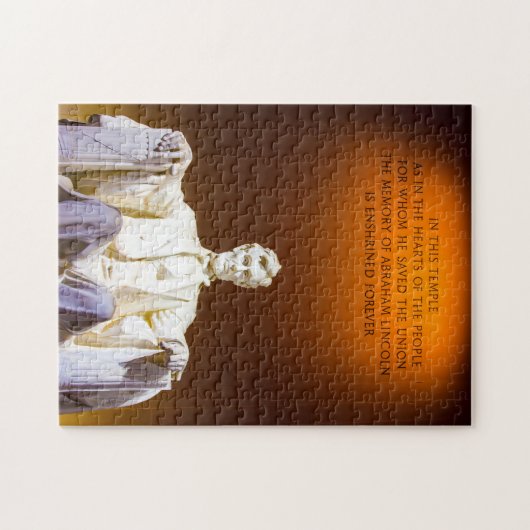 Lincoln Memorial Washington. Legpuzzel (Horizontaal)