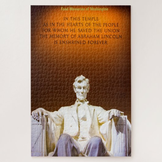 Lincoln Memorial Washington. Legpuzzel (Verticaal)
