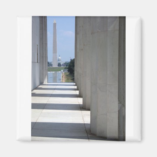 Lincoln Memorial Washington Monument Magneet (Voorkant)