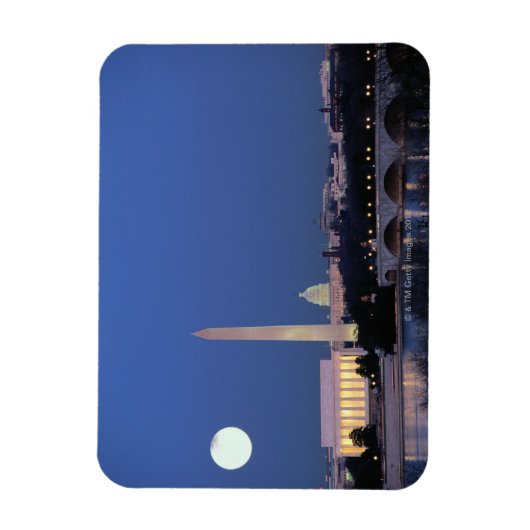 Lincoln Memorial, Washington Monument, VS Magneet (Verticaal)