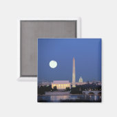 Lincoln Memorial, Washington Monument, VS Magneet (Voorkant / Achterkant)