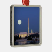 Lincoln Memorial, Washington Monument, VS Metalen Ornament (Rechts)