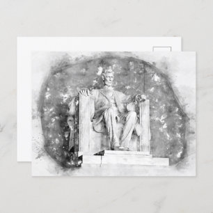 Lincoln Memorial waterverf Briefkaart