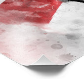 Lincoln Memorial waterverf met Amerikaanse vlag Foto Afdruk (Hoek)