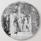 Lincoln Memorial waterverf Ronde Button 6,0 Cm (Voorkant)
