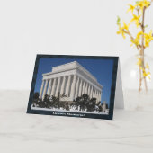 Lincoln Memorial Wenst Je een Plezierige Reis Kaart (Gele Bloem)