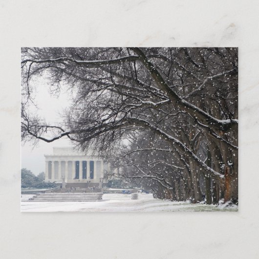 Lincoln Memorial Wintersneeuw Briefkaart (Voorkant)
