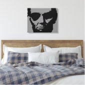 Lincoln met Aviator Sunbril (zwart) Canvas Afdruk (Insitu (Slaapkamer))