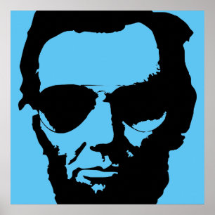 Lincoln met Aviator Sunbril (zwart) Poster