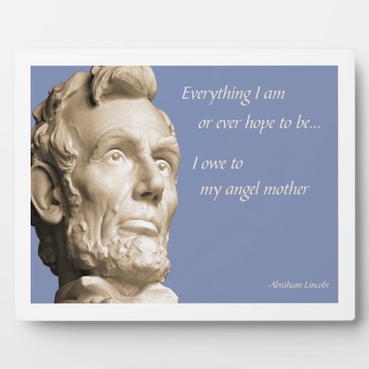 Lincoln moedercitaat fotoplaat (Voorkant)